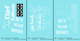 Santa Fe 40 Ft Single Door Boxcar White Super Chief Buy War Bonds - Decal - Choose Scale
