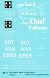 Santa Fe 40 Ft Single Door Boxcar White Super Chief Buy War Bonds - Decal Sheet
