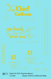 Santa Fe 50 Ft Double Door Express Boxcar Dulux Gold Super Chief/Map - Decal - Choose Scale