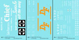 Santa Fe 50 Ft DF Boxcar White and Orange San Francisco Chief - Decal - Choose Scale