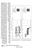 Santa Fe 40 Ft Single Door Boxcar White Scout/Map - Decal