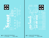 Santa Fe 40 Ft Single Door Boxcar White Scout/Map - Decal - Choose Scale
