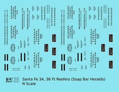 Santa Fe Wickes / Hanrahan Ice Reefer Black and White Soap Bar Herald