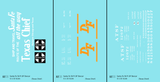 Santa Fe 50 Ft DF Boxcar White and Orange Texas Chief - Decal - Choose Scale