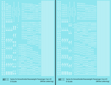 Santa Fe Smoothside/Heavyweight Passenger Cars White #1 - Decal - Choose Scale