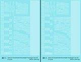 Santa Fe Smoothside/Heavyweight Passenger Cars White #2 - Decal - Choose Scale