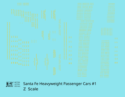 Santa Fe Heavyweight Passenger Cars Dulux Gold #1