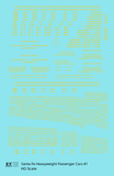 Santa Fe Heavyweight Passenger Cars Dulux Gold #1 - Decal Sheet