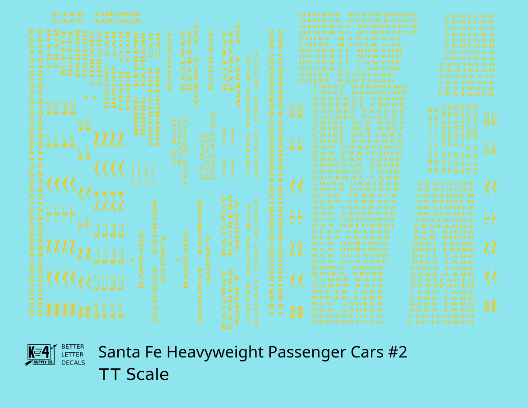 Santa Fe Heavyweight Passenger Cars Dulux Gold #2