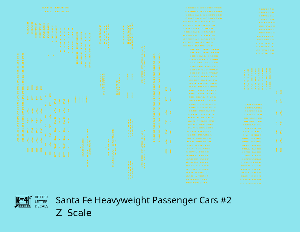 Santa Fe Heavyweight Passenger Cars Dulux Gold #2