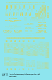 Santa Fe Heavyweight Passenger Cars Dulux Gold #2 - Decal Sheet