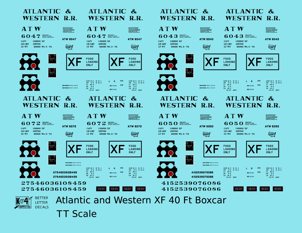Atlantic and Western 40 Ft Boxcar Black