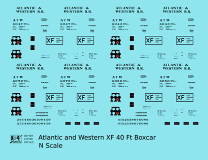 Atlantic and Western 40 Ft Boxcar Black