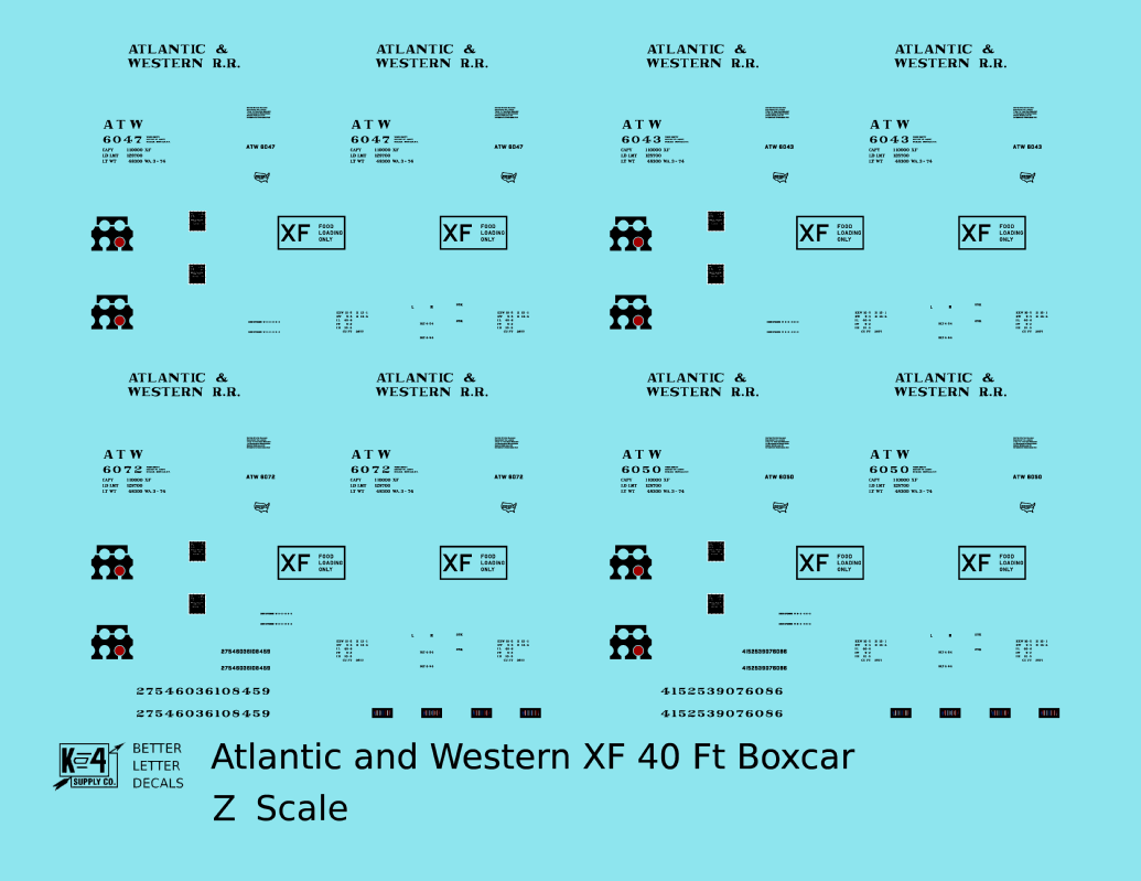 Atlantic and Western 40 Ft Boxcar Black
