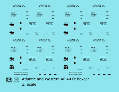 Atlantic and Western 40 Ft Boxcar Black