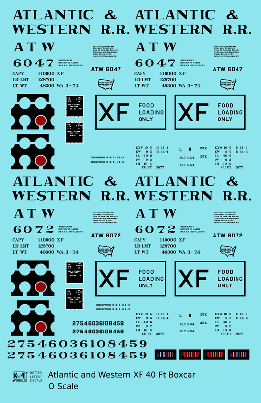 Atlantic and Western 40 Ft Boxcar Black