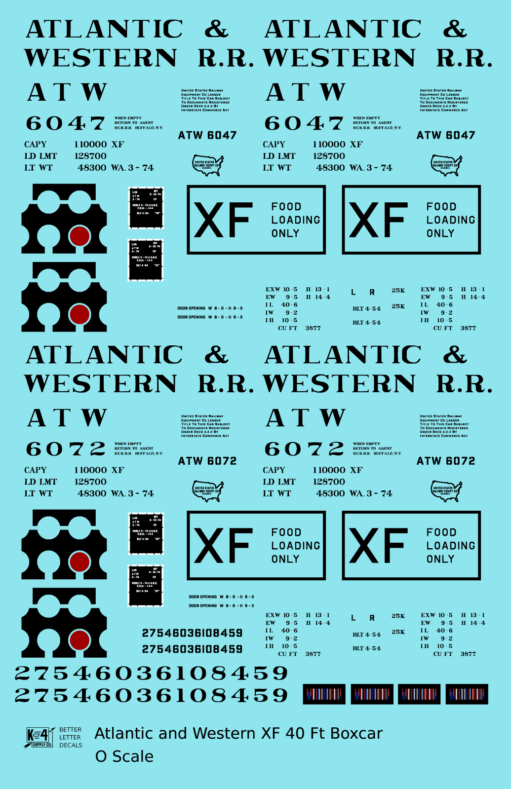 Atlantic and Western 40 Ft Boxcar Black