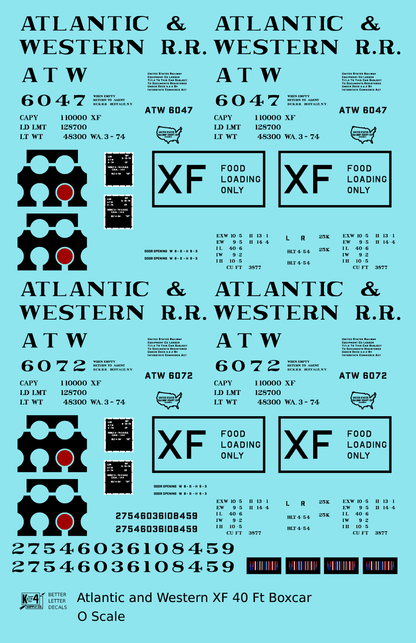 Atlantic and Western 40 Ft Boxcar Black