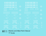 Atlanta and West Point 40 Ft Boxcar White A&WP