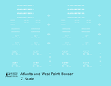 Atlanta and West Point 40 Ft Boxcar White A&WP