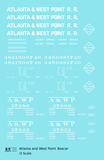 Atlanta and West Point 40 Ft Boxcar White A&WP