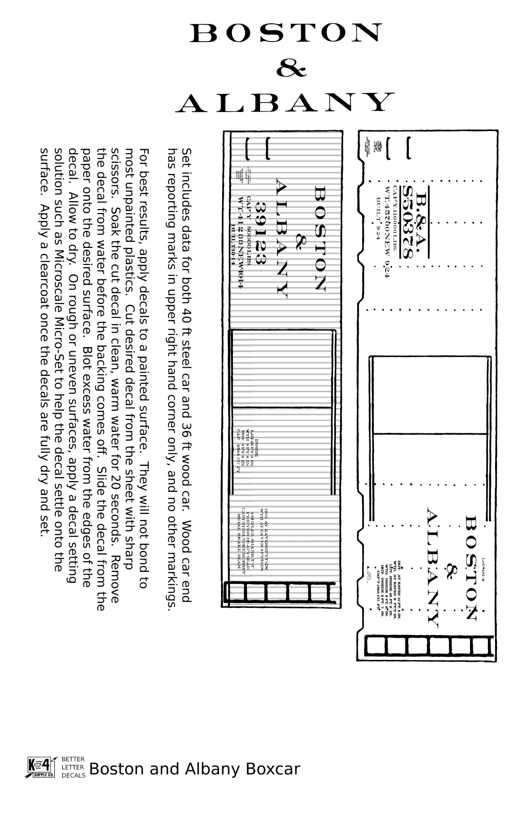Boston and Albany 36 Or 40 Ft Boxcar White
