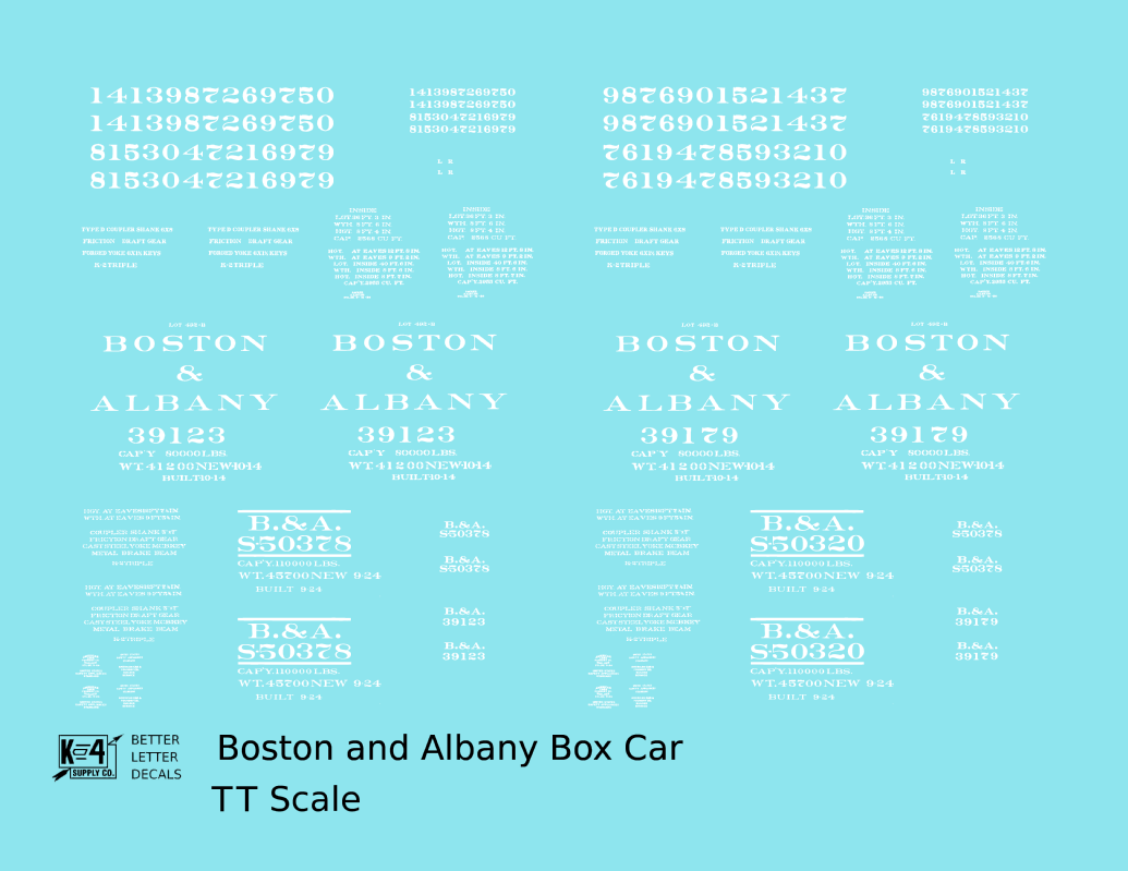 Boston and Albany 36 Or 40 Ft Boxcar White