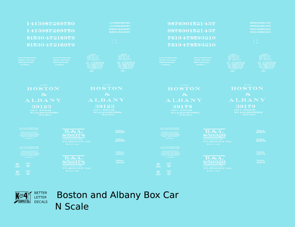 Boston and Albany 36 Or 40 Ft Boxcar White