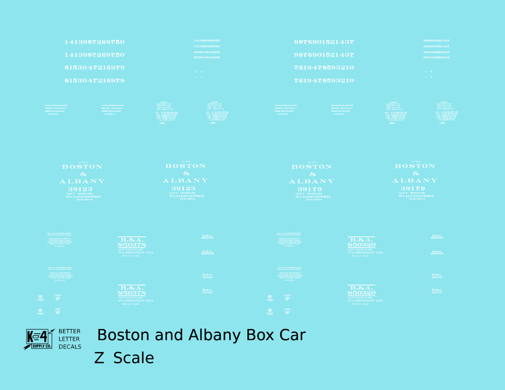 Boston and Albany 36 Or 40 Ft Boxcar White