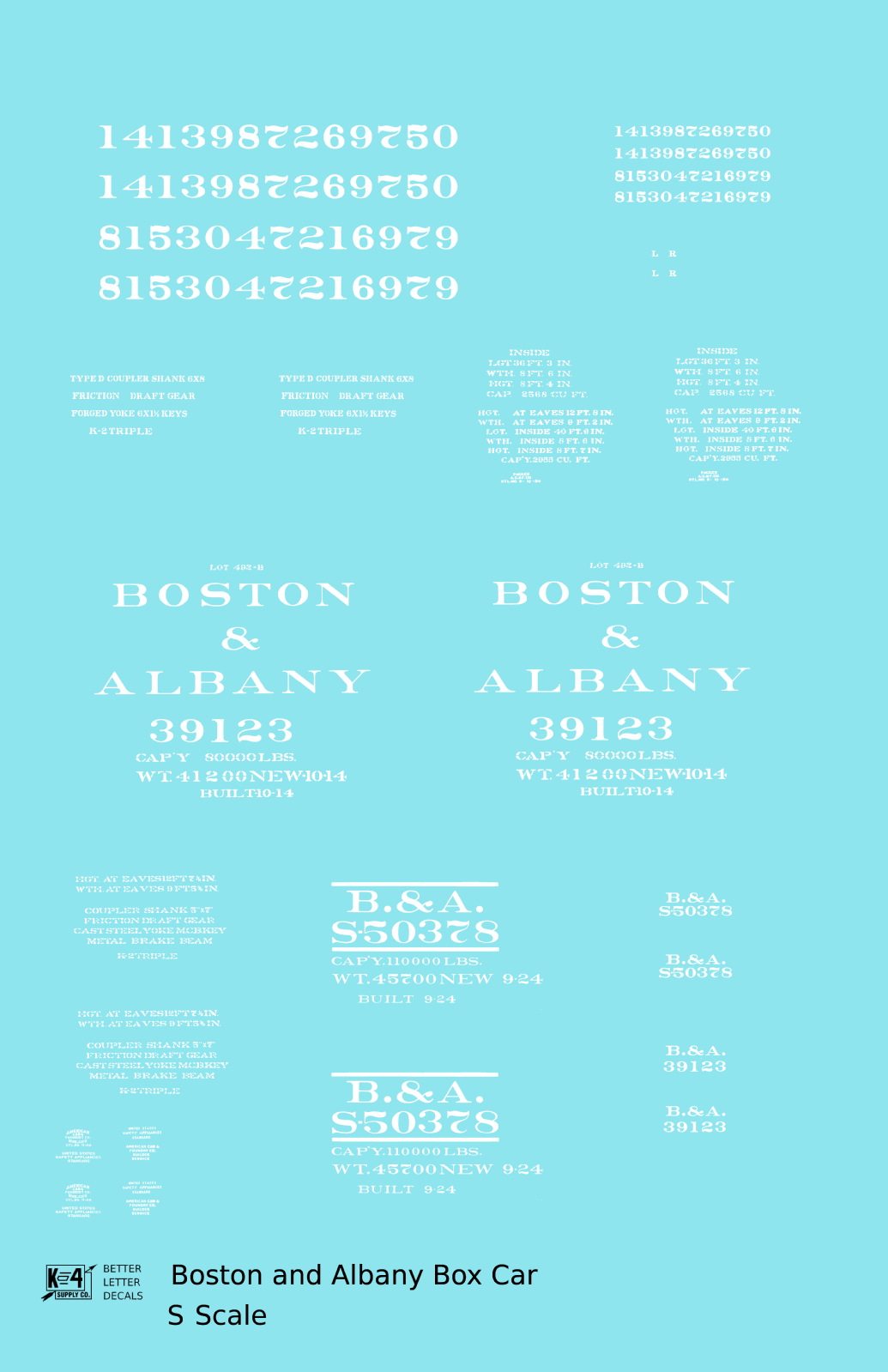 Boston and Albany 36 Or 40 Ft Boxcar White