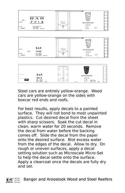 Bangor and Aroostook Wood Or Steel Ice Reefer Black
