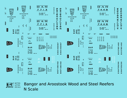 Bangor and Aroostook Wood Or Steel Ice Reefer Black