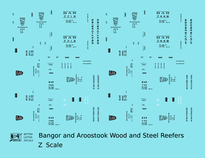 Bangor and Aroostook Wood Or Steel Ice Reefer Black