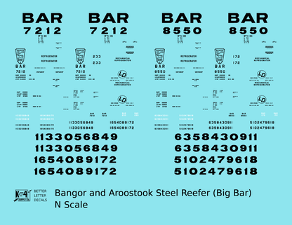 Bangor and Aroostook Steel Ice Or Mechanical Reefer Black