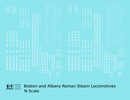 Boston and Albany Roman Steam Locomotive White