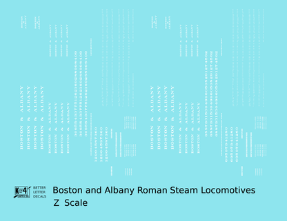 Boston and Albany Roman Steam Locomotive White