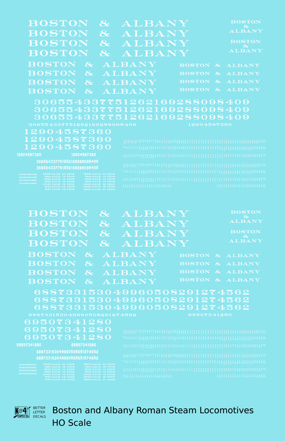 Boston and Albany Roman Steam Locomotive White