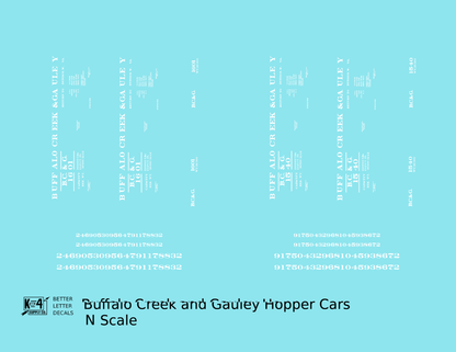 Buffalo Creek and Gauley Twin Hopper Car White