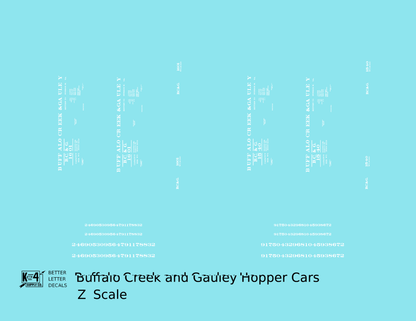 Buffalo Creek and Gauley Twin Hopper Car White