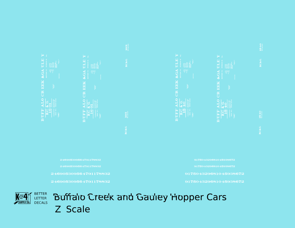 Buffalo Creek and Gauley Twin Hopper Car White