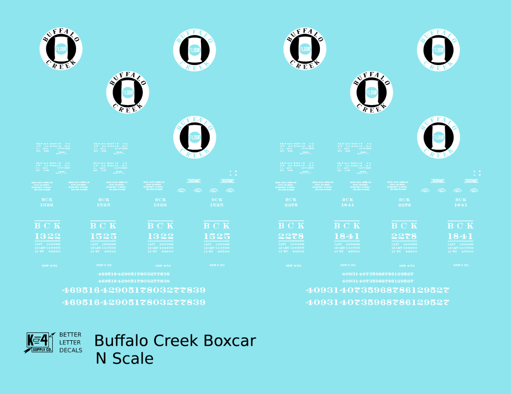 Buffalo Creek 40 Ft Boxcar White