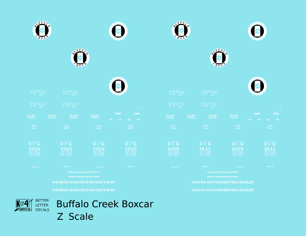 Buffalo Creek 40 Ft Boxcar White
