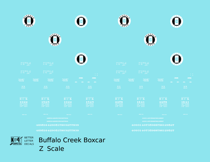 Buffalo Creek 40 Ft Boxcar White