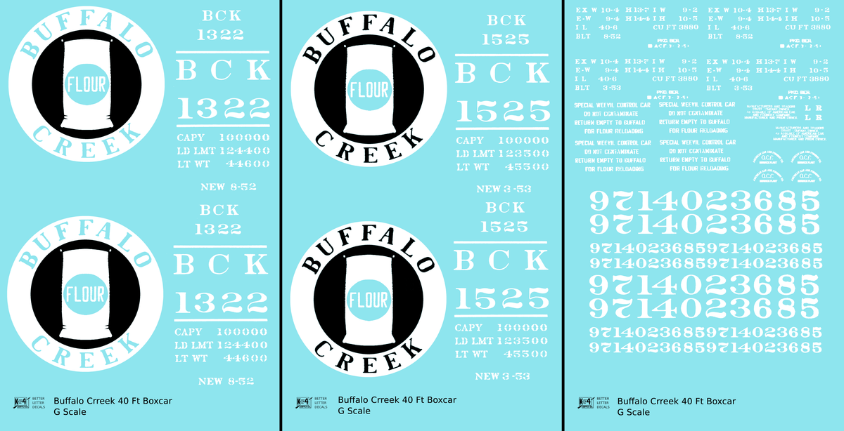 Buffalo Creek 40 Ft Boxcar White