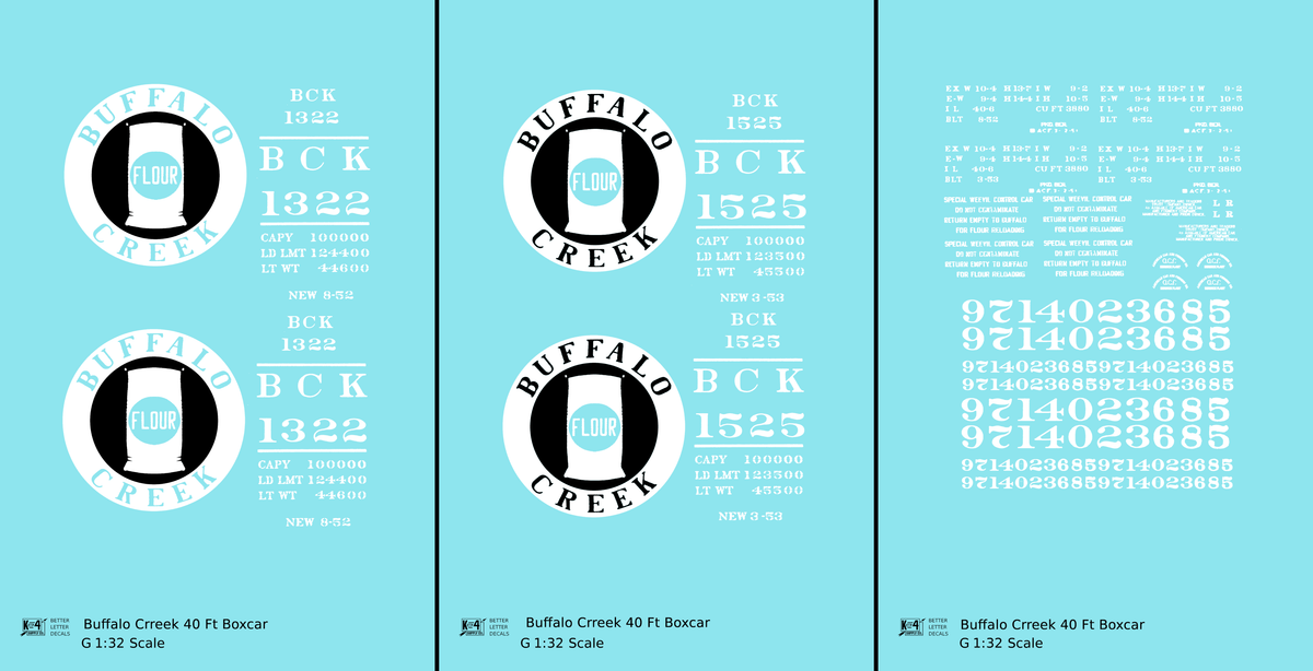 Buffalo Creek 40 Ft Boxcar White