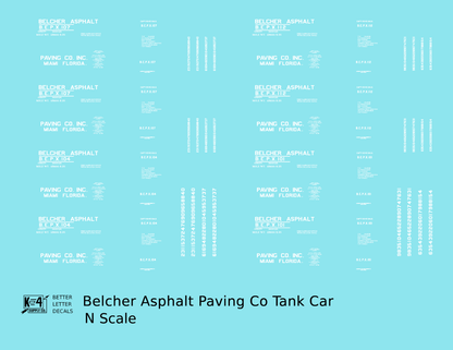 Belcher Asphalt Tank Car White Miami Florida