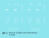 CCC&StL Big Four 36 Ft Wood Boxcar White 4 On the Door