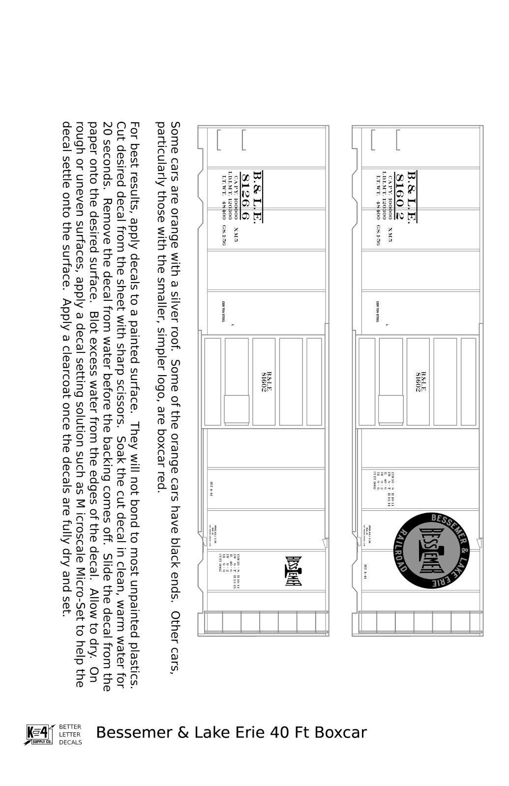 Bessemer and Lake Erie 40 Ft Boxcar White