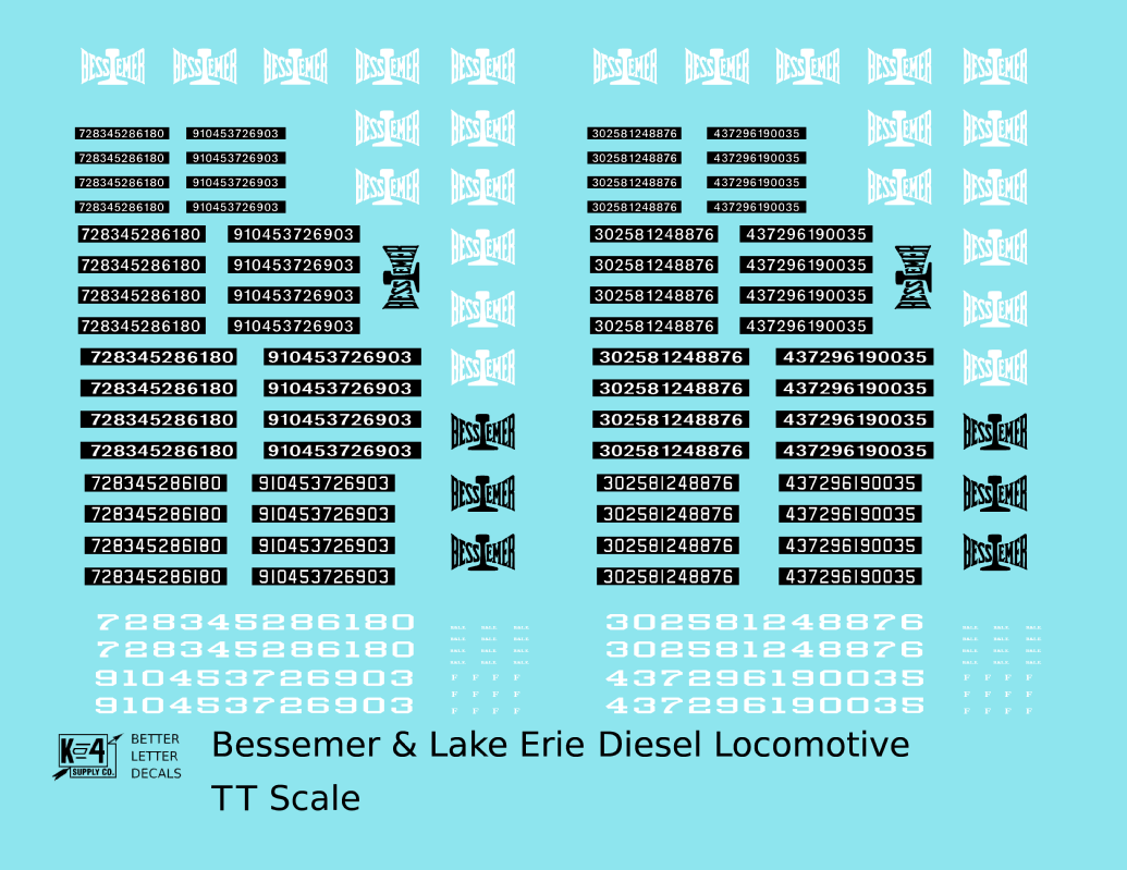 Bessemer and Lake Erie Diesel Locomotive White