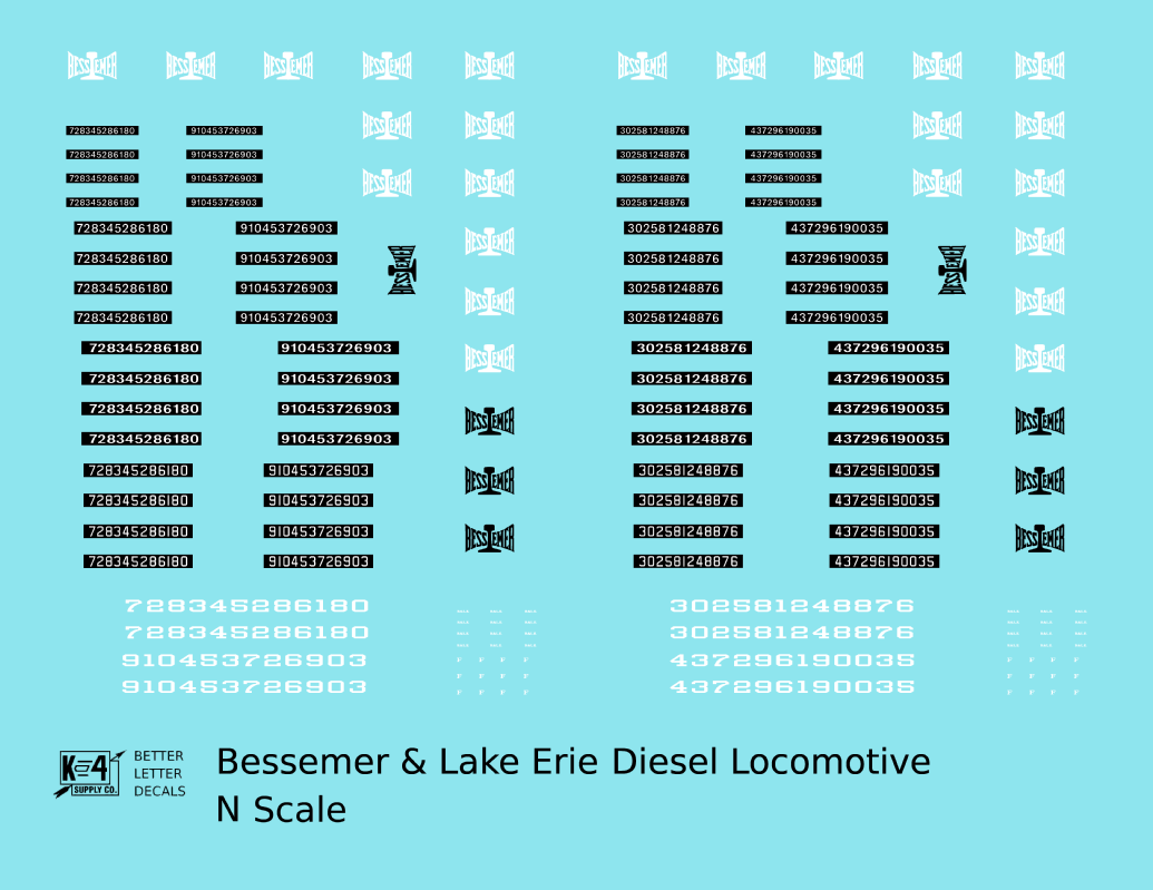 Bessemer and Lake Erie Diesel Locomotive White